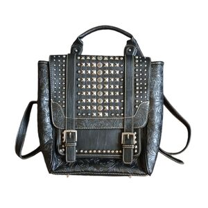 Montana West Black Studded Backpack